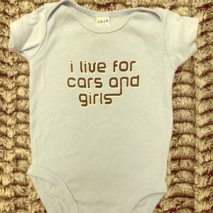 0-3M “I Live For Cars & Girls” Onesie